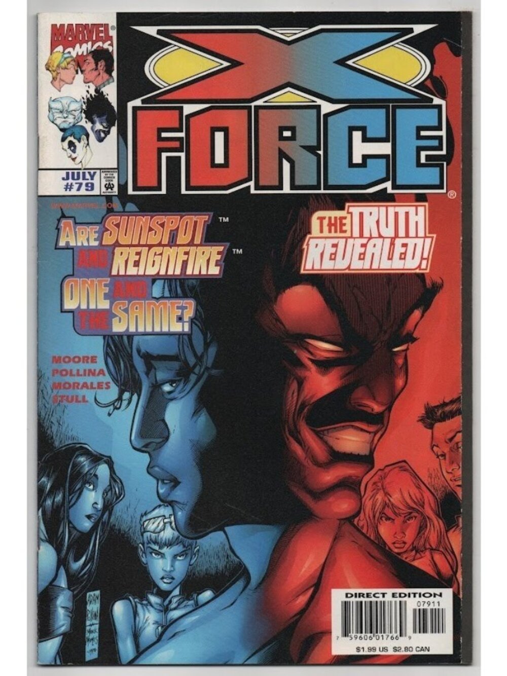 X-Force 79 Marvel Comics 1998 FN 6.0 Reignfire Sunspot
